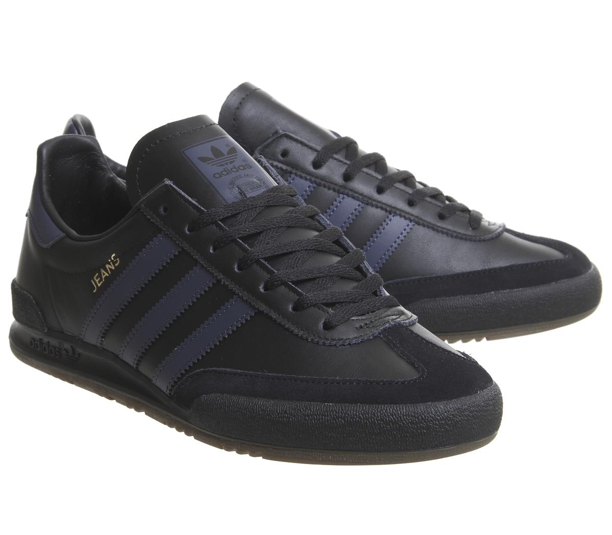 black adidas jeans trainers