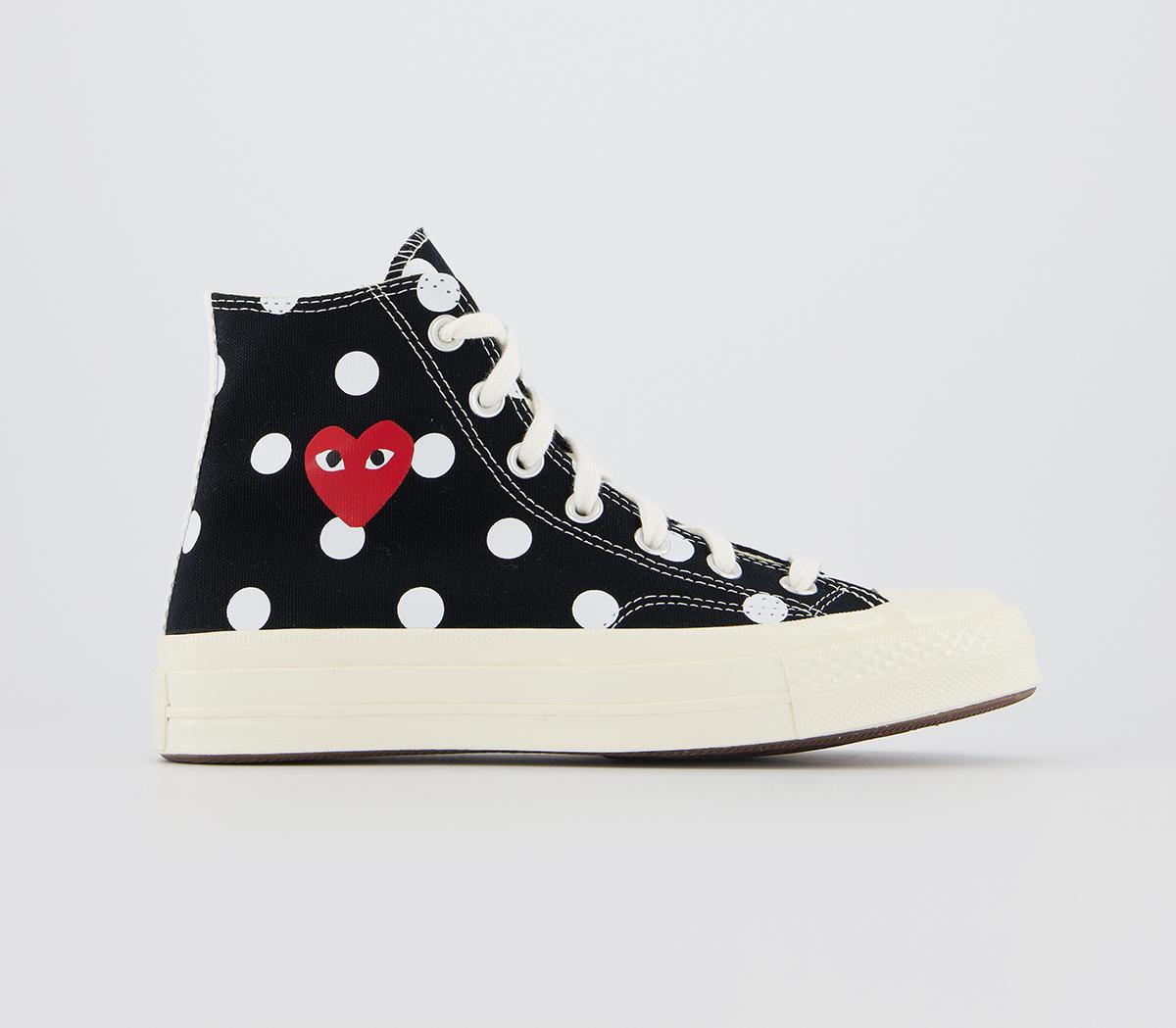 Comme Des Garcons Ct Hi 70 S X Play Cdg Trainers Polka Black - Unisex ...