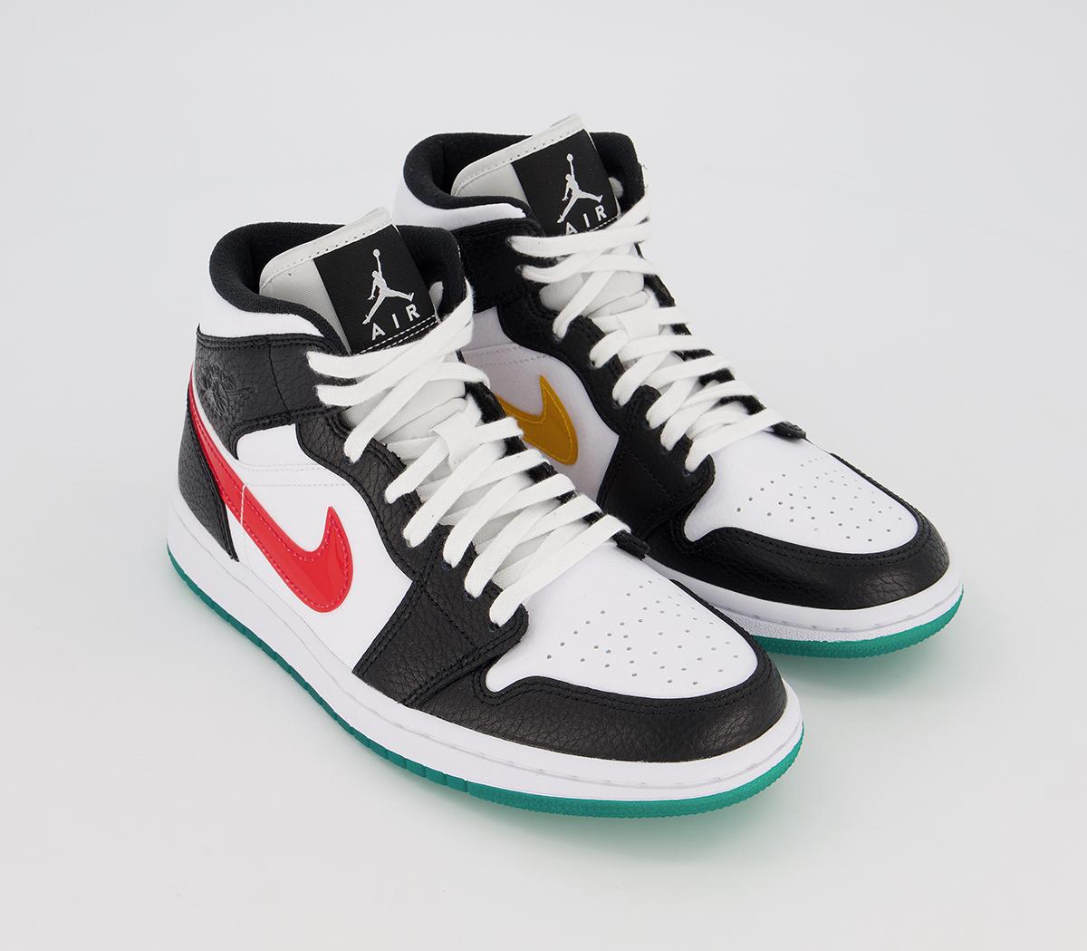 black university red white jordan 1