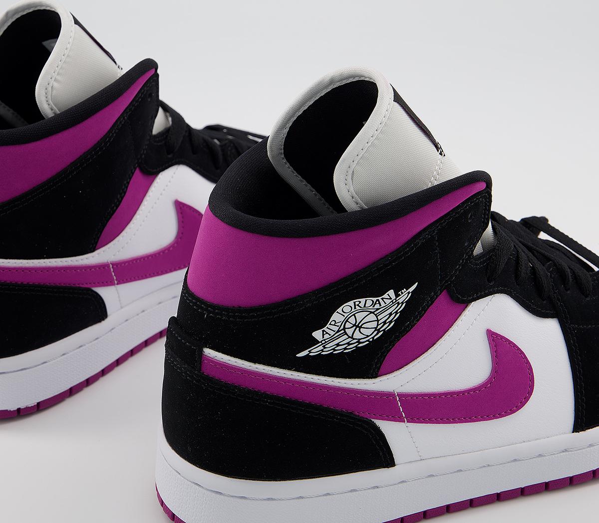 Jordan Air Jordan 1 Mid Trainers Black Cactus Flower White His Trainers