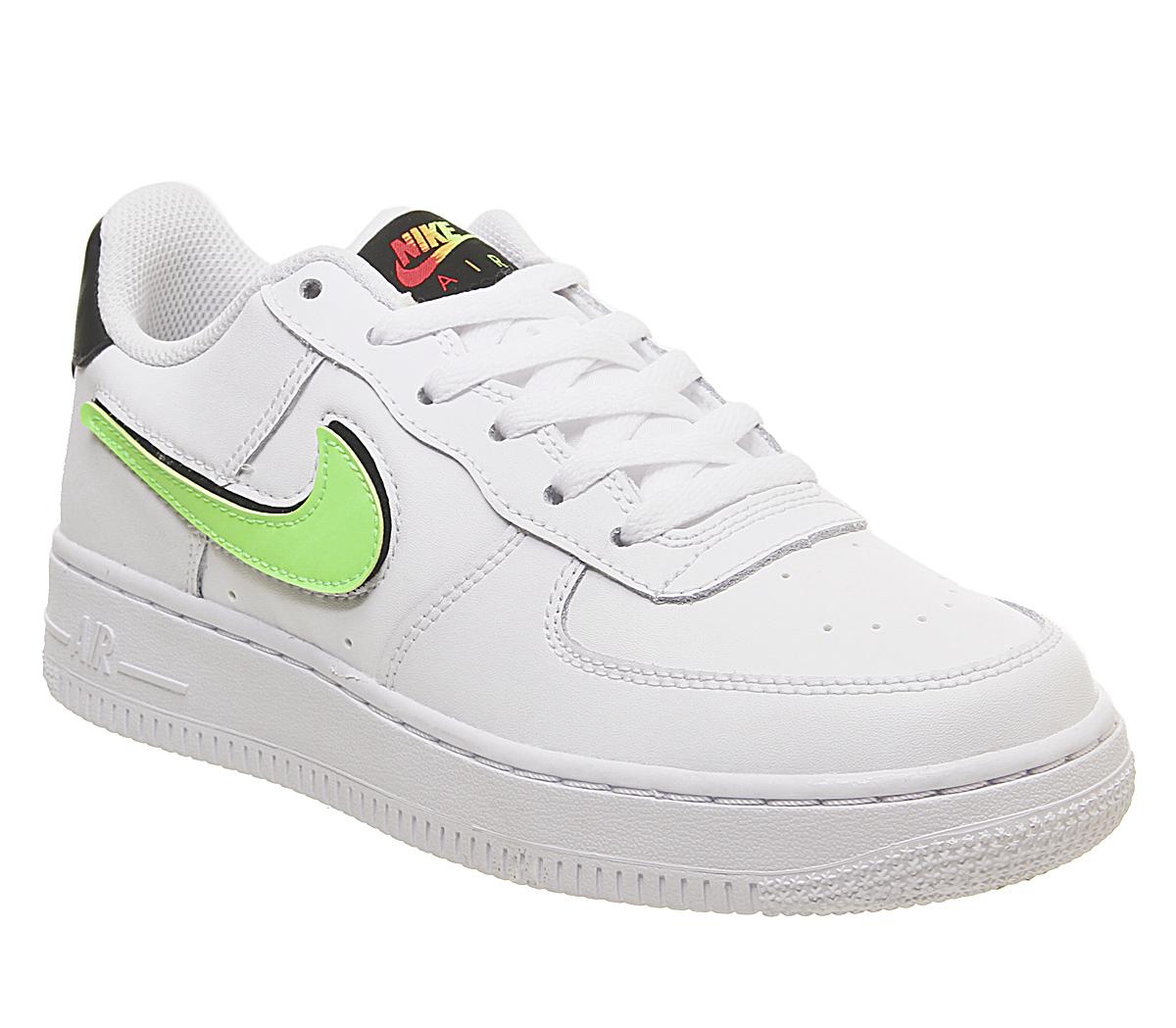 white and green af1