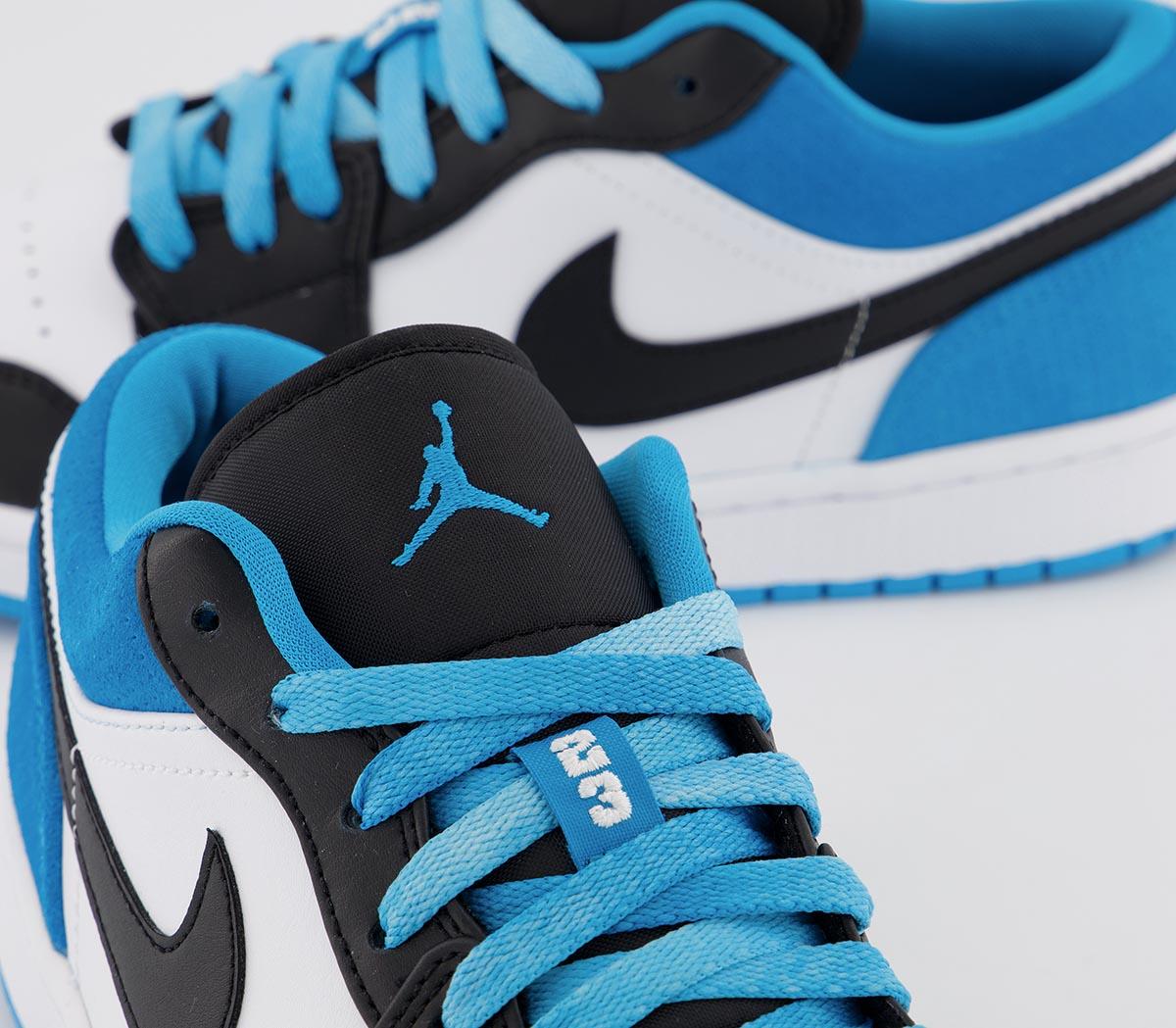 air jordan 1 low se black laser blue & white