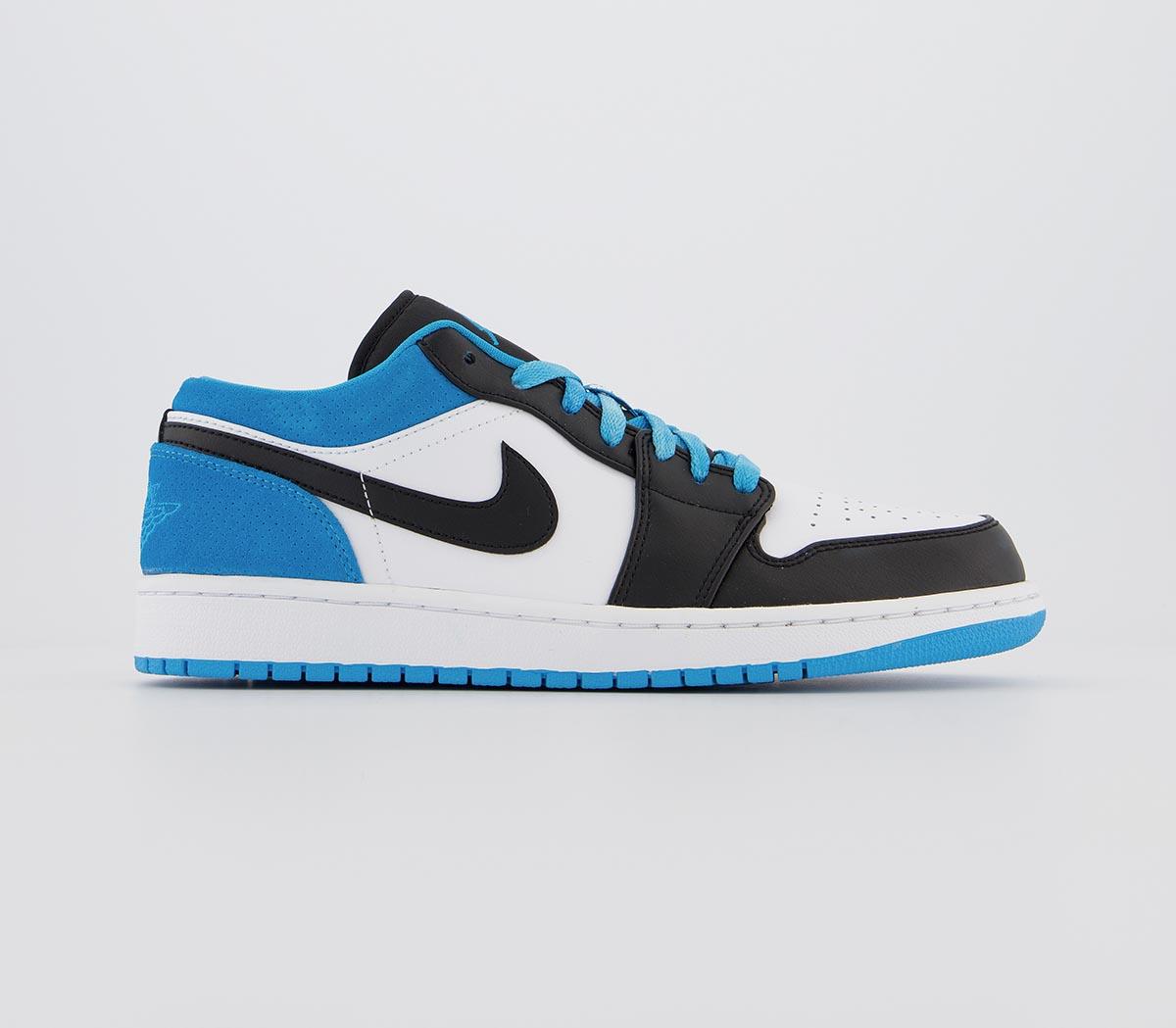 Jordan Air Jordan 1 Low Black Laser Blue White His Trainers