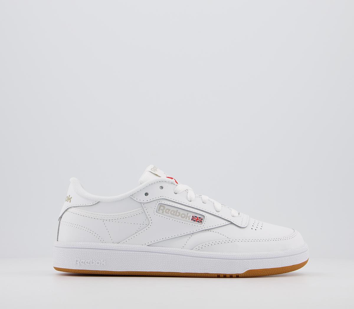 reebok club c 85 trainers white grey gum
