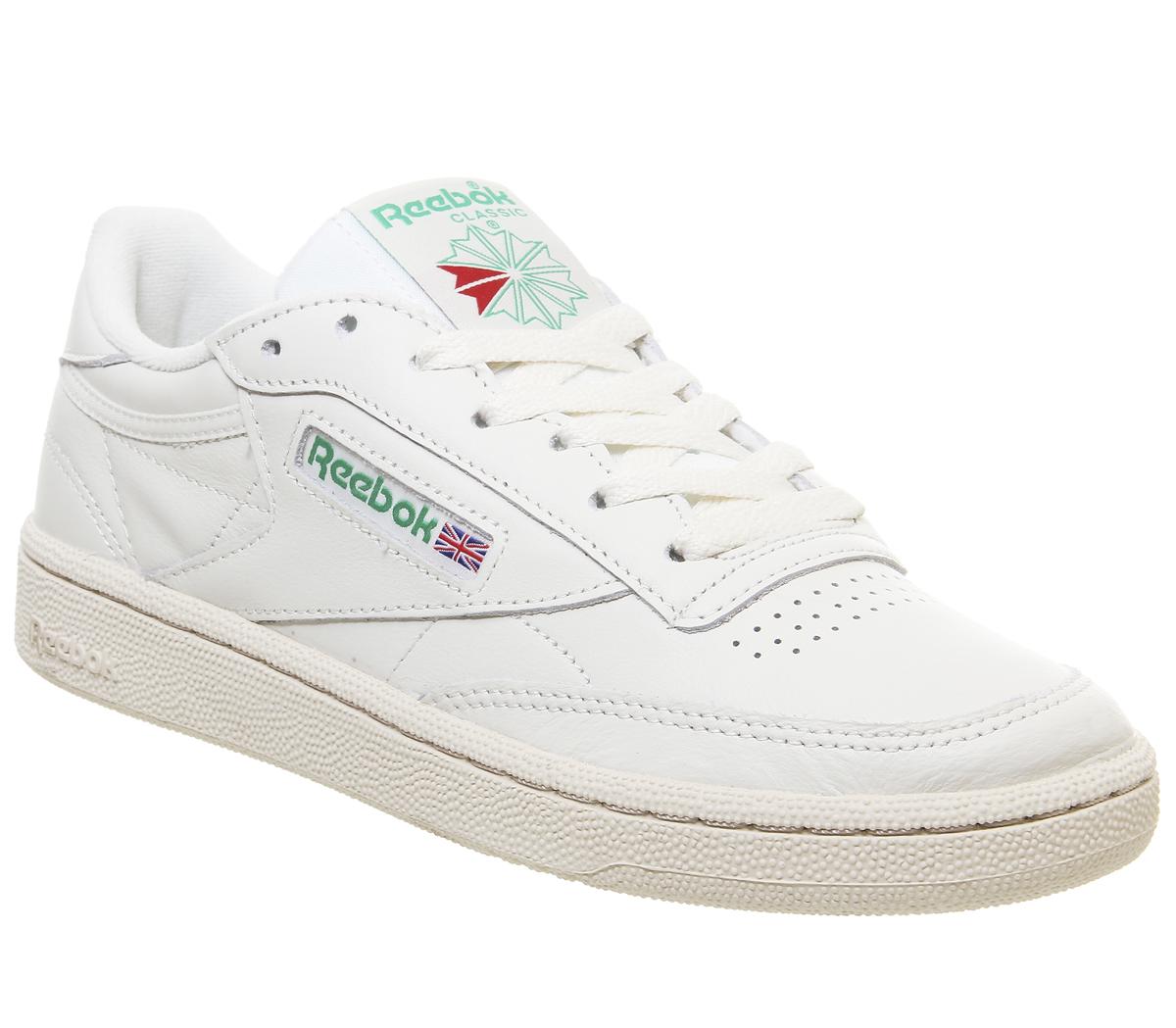 reebok club c double chalk green
