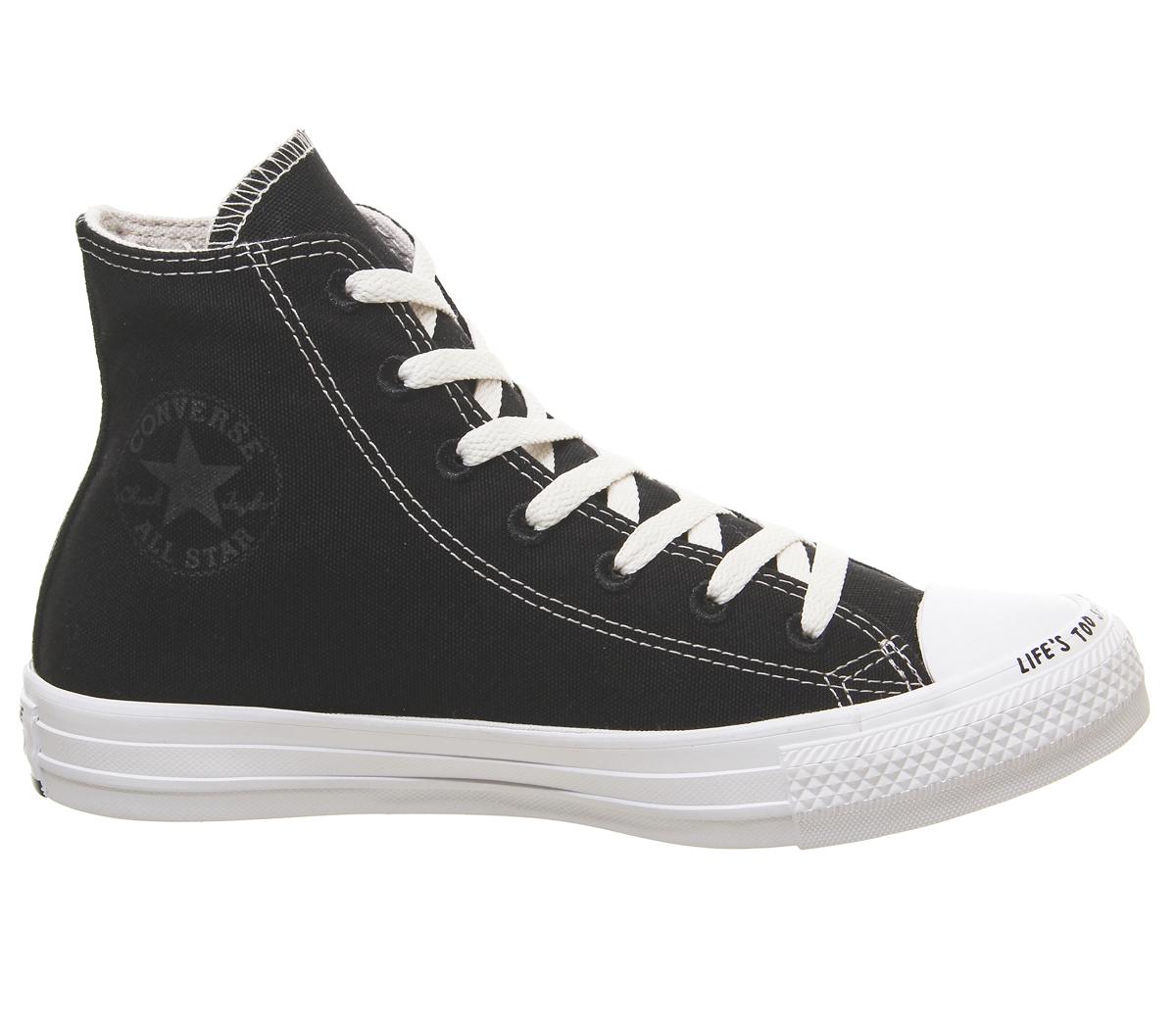 Converse Converse All Star Hi Trainers Black White Recycle - Unisex Sports