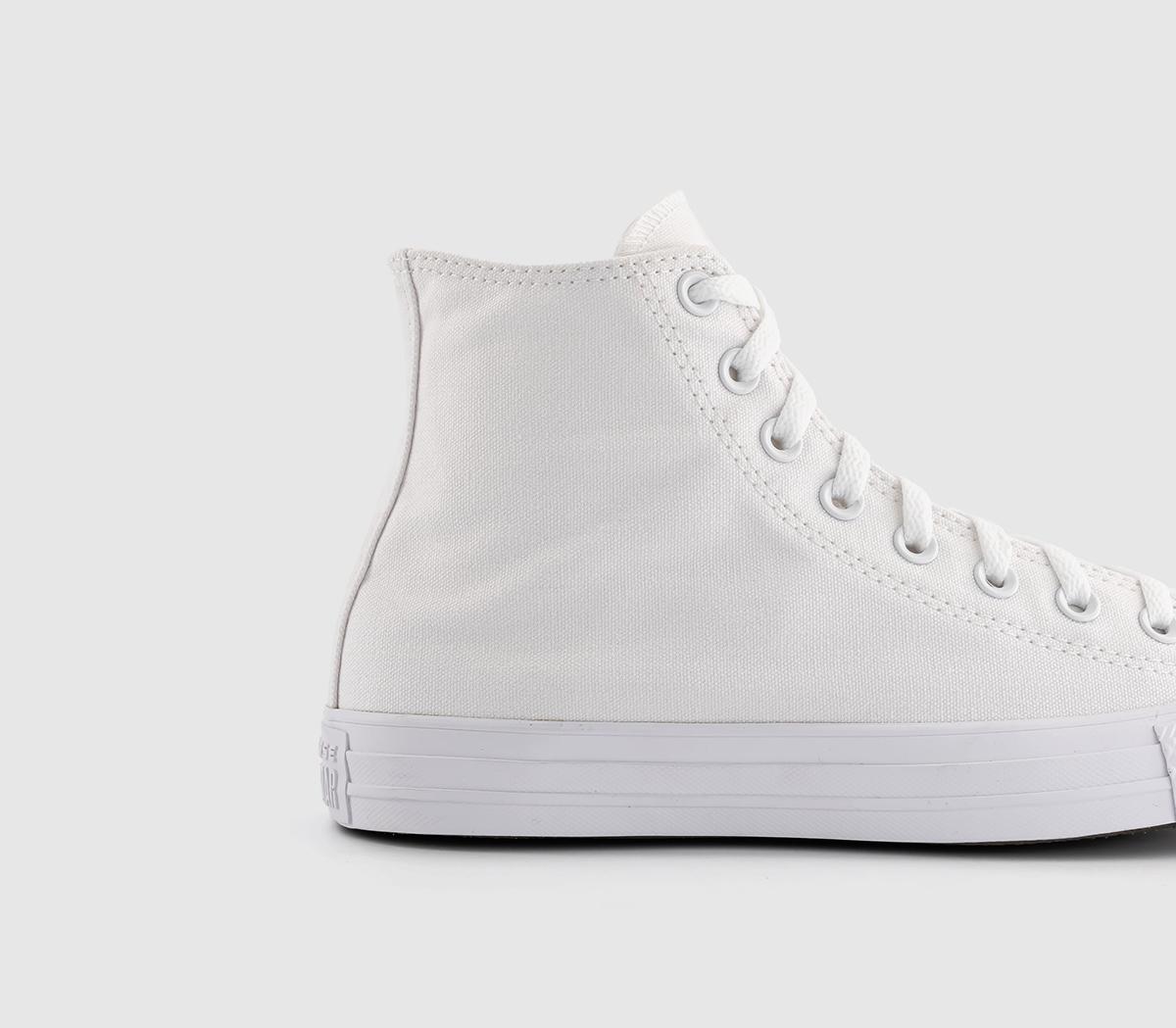 Converse All Star Hi White Mono Canvas - Unisex Sports