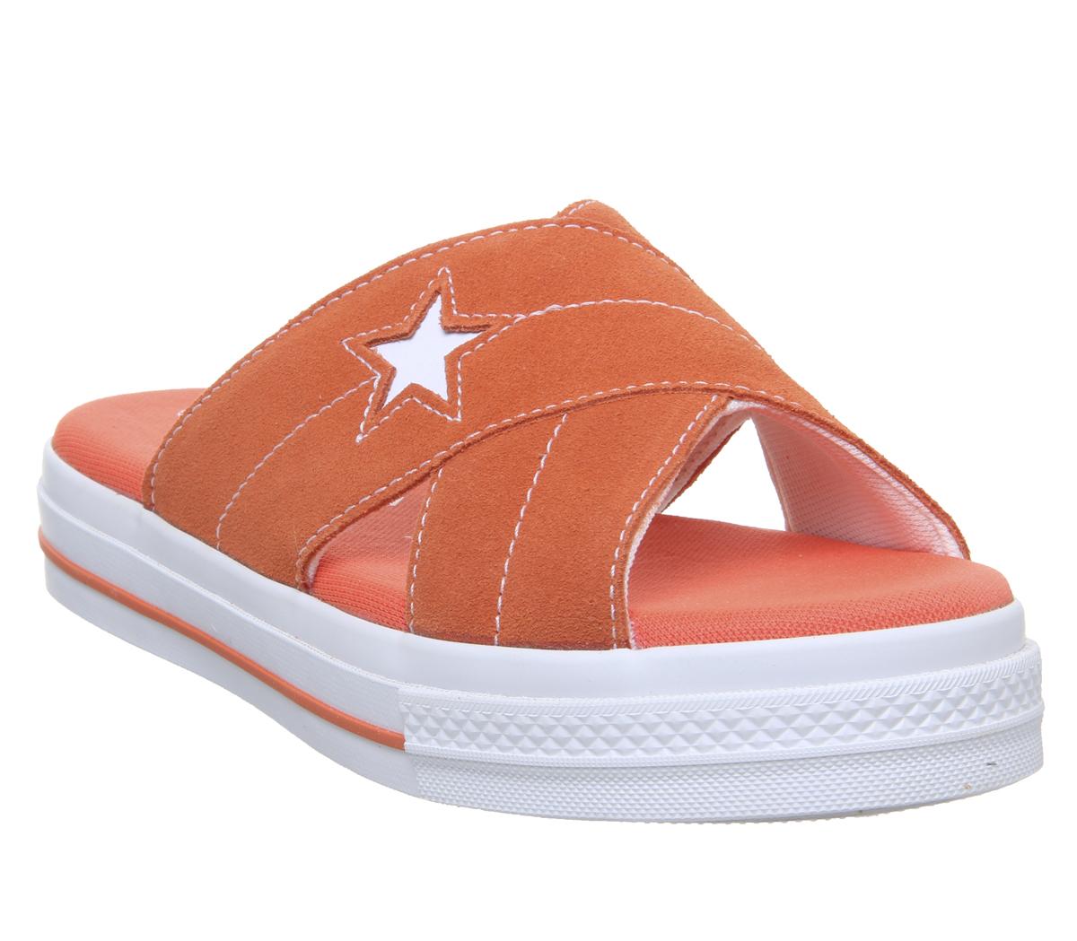 Converse Converse One Star Sandals Turf Orange Egret White - Women’s