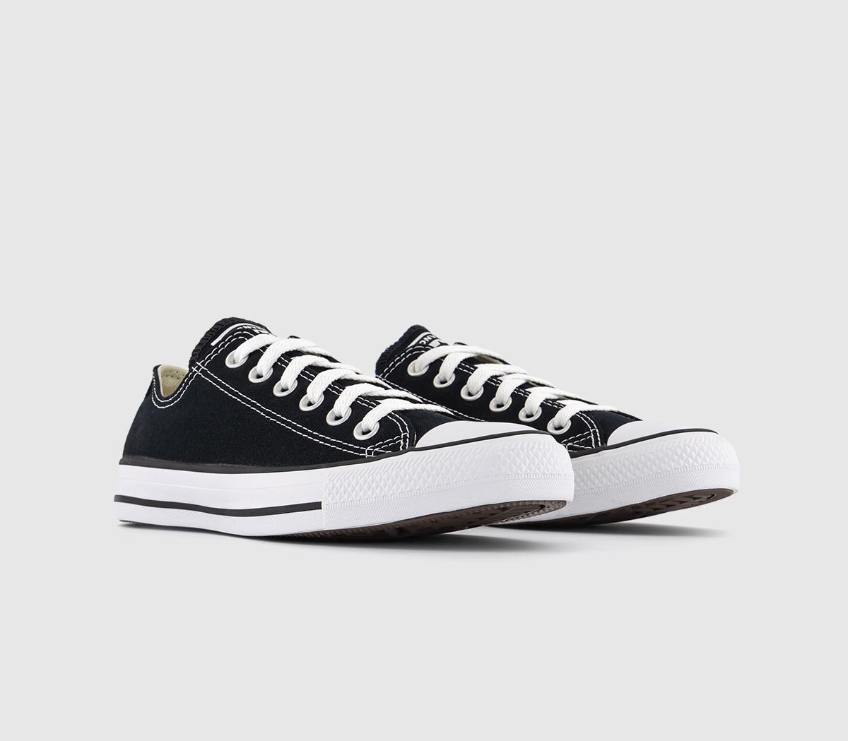 converse all star low black canvas