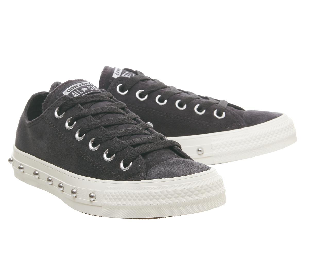 all star low platform trainers black white leather