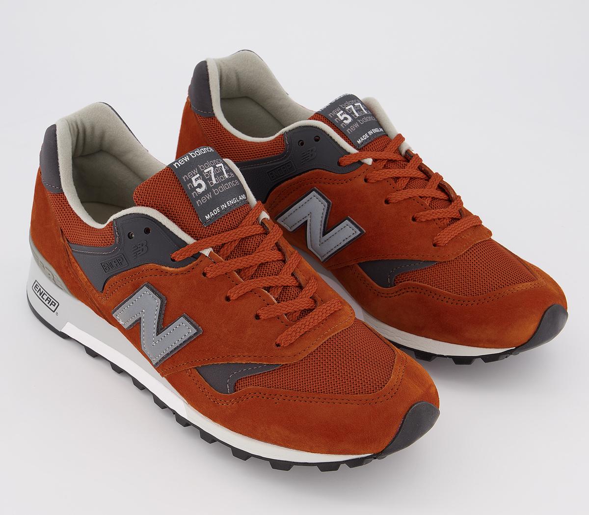 New Balance 577 Trainers Orange Grey - His trainers