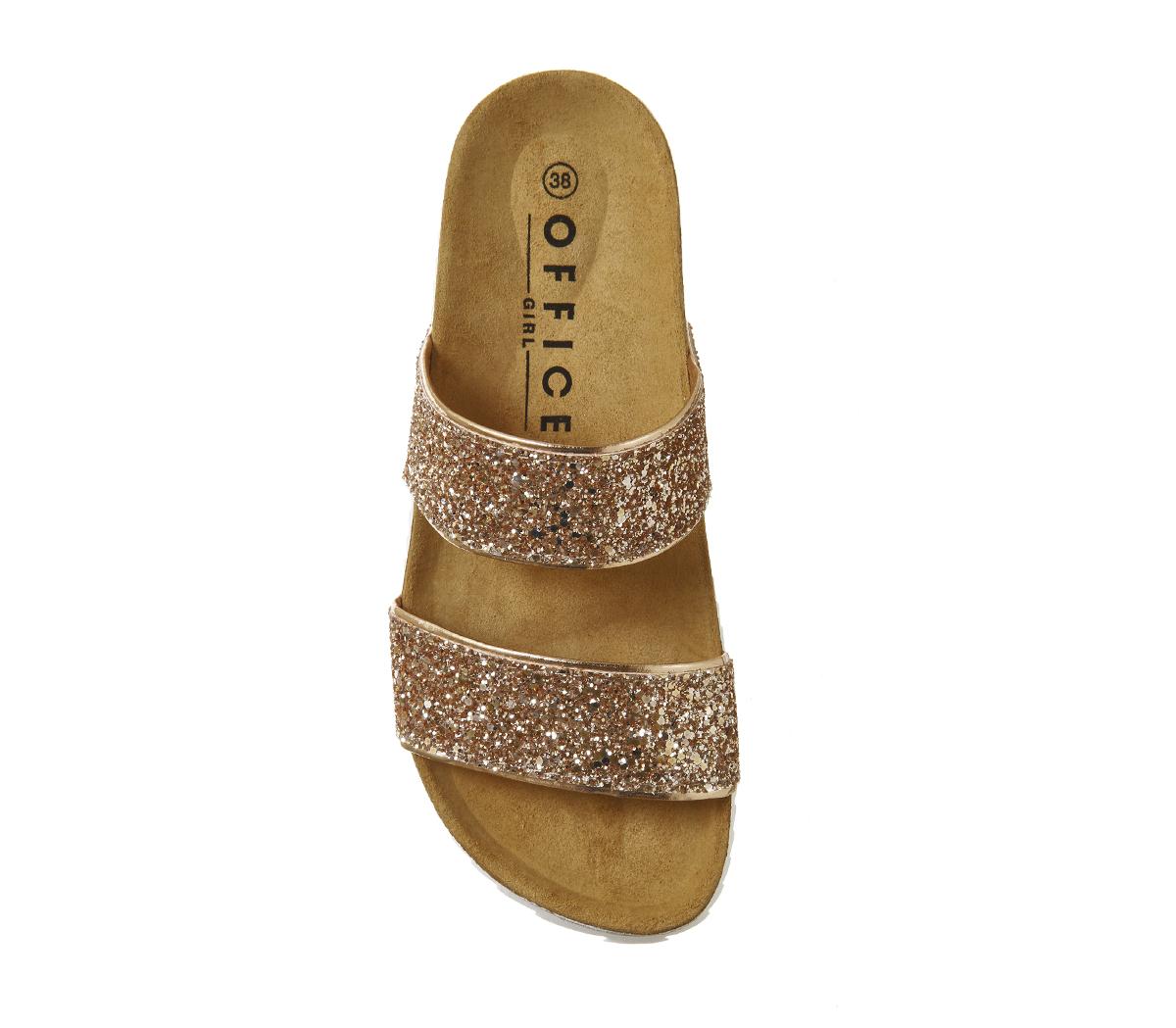 office rose gold shoes