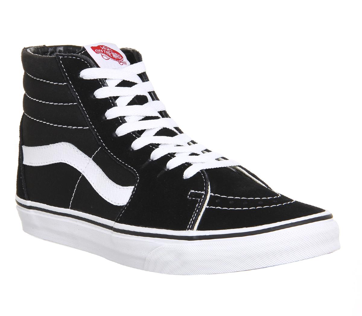 Vans Sk8 Hi Black White Canvas - Office Girl