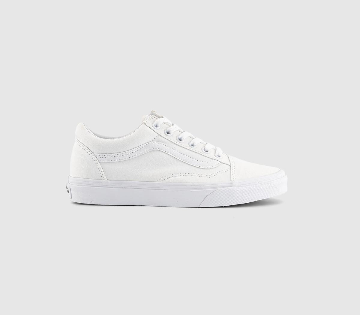 vans authentic leather white mono