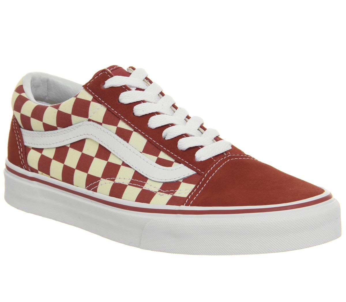 red and white checkered vans old skool