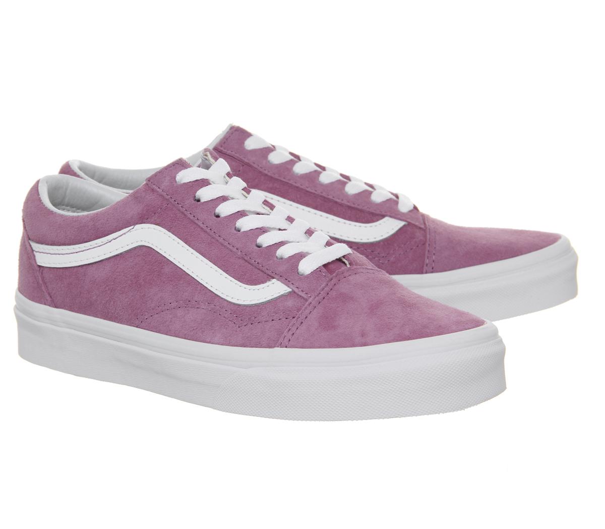 Vans Old Skool Trainers Violet True White - Hers trainers