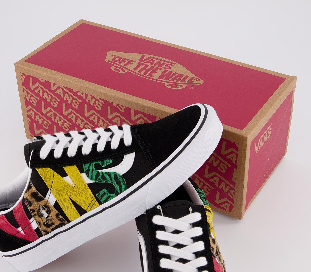 multi animal old skool vans