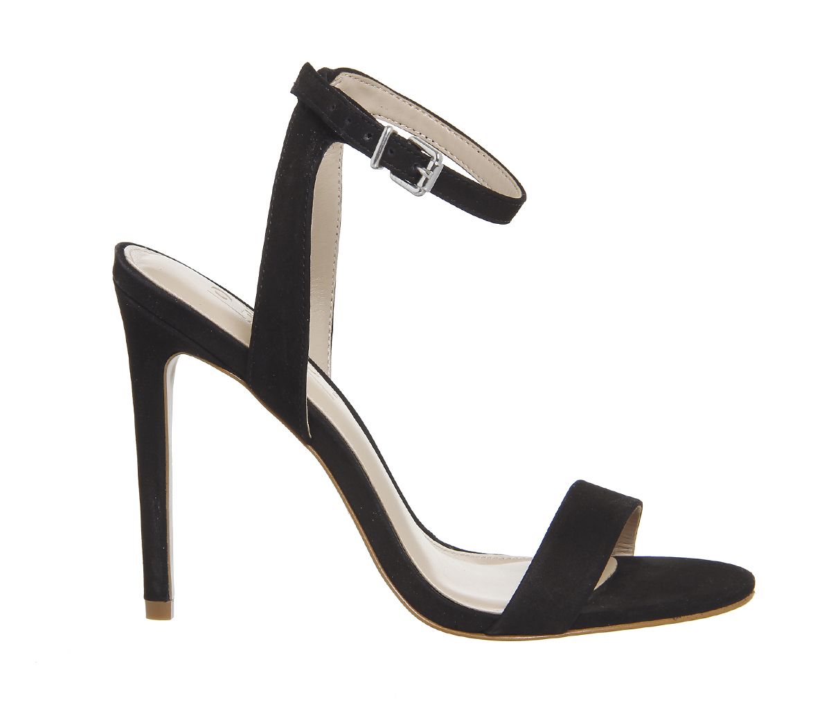 Office Alana Single Sole Sandals Black Nubuck - High Heels