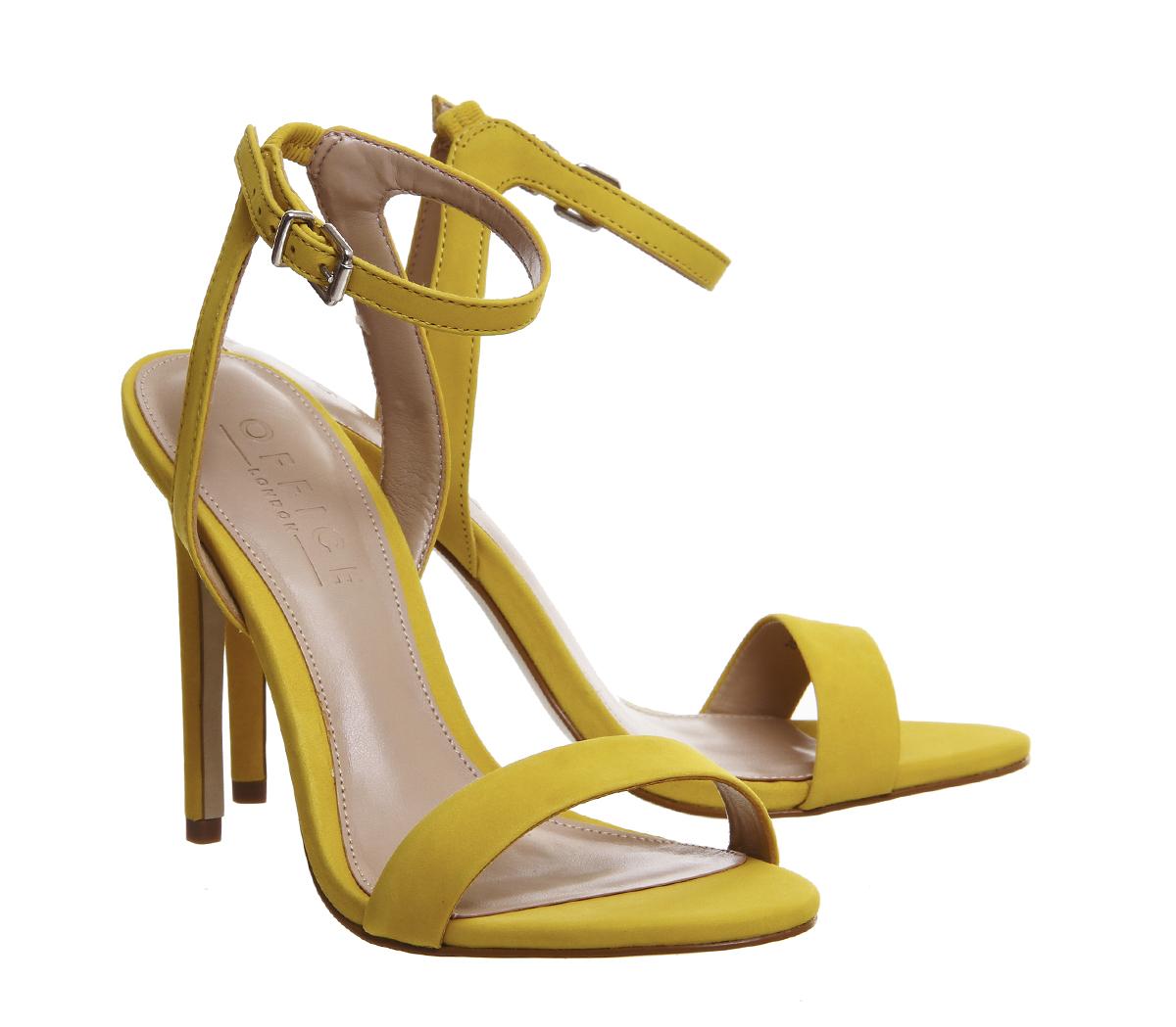 Office Alana Single Sole Sandal Yellow Nubuck - High Heels