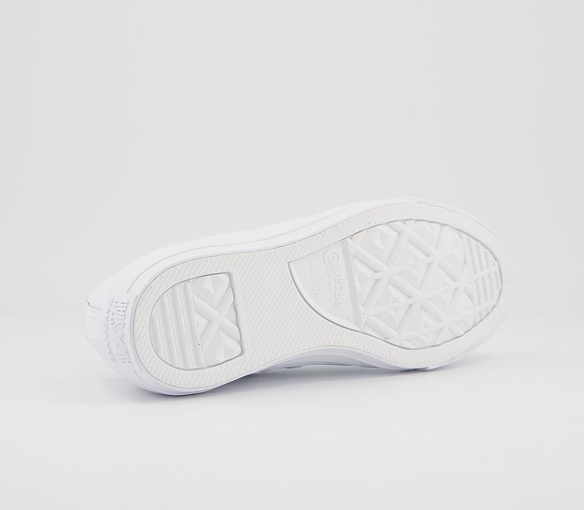 all star low leather white mono leather