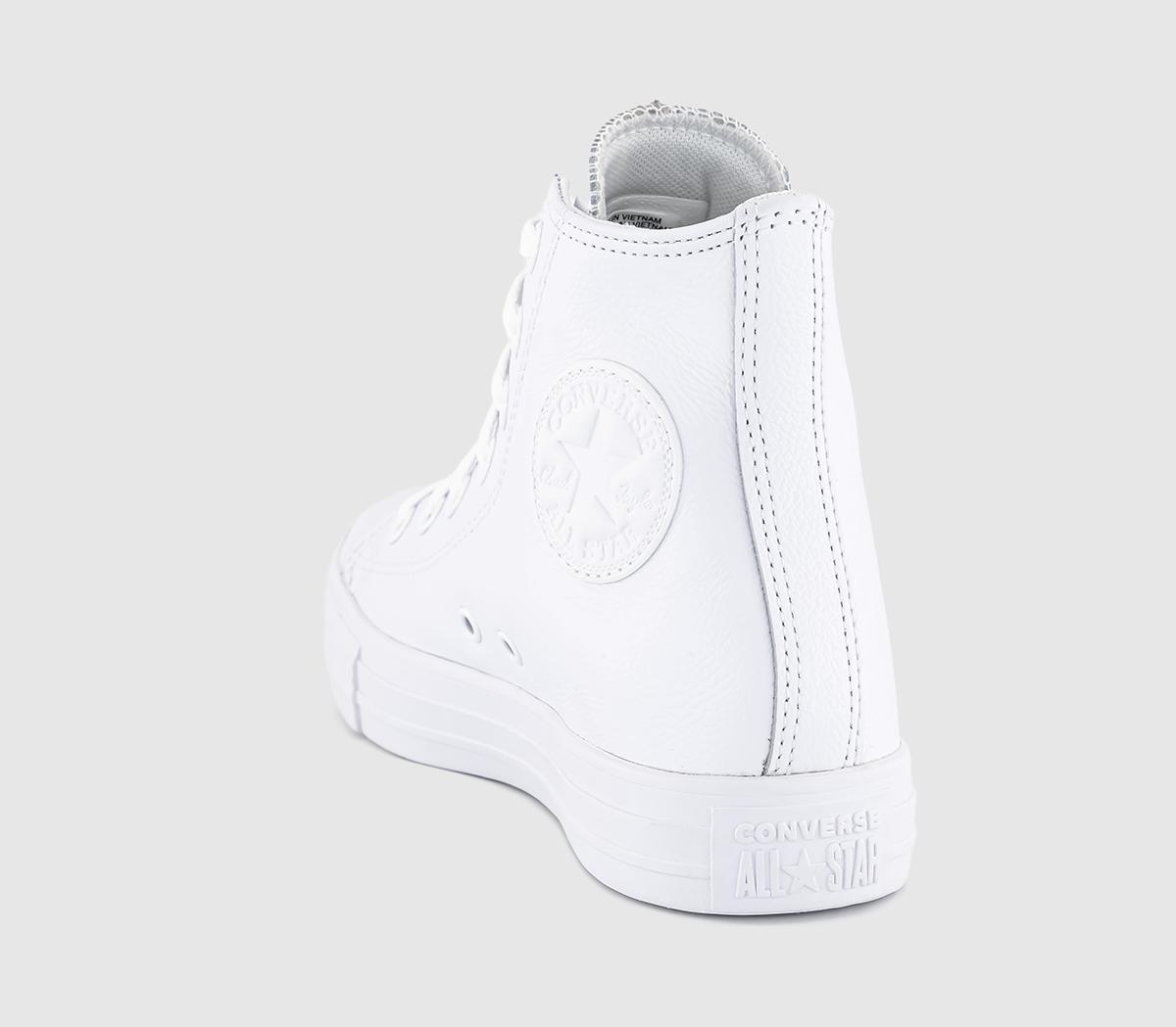 Converse All Star Hi Leather White Mono - Unisex Sports