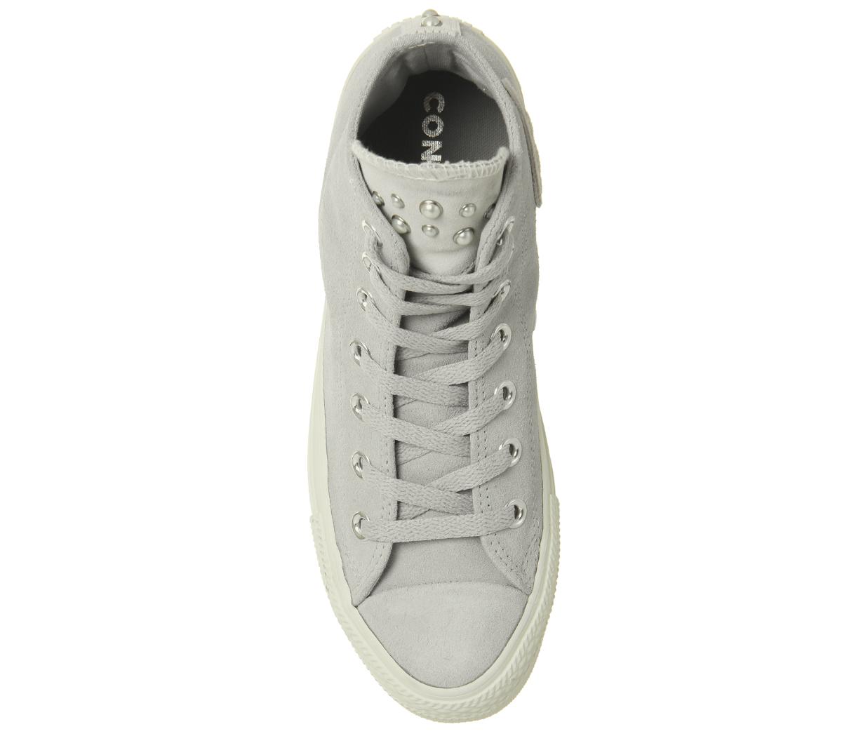 all star hi leather ash grey rose gold