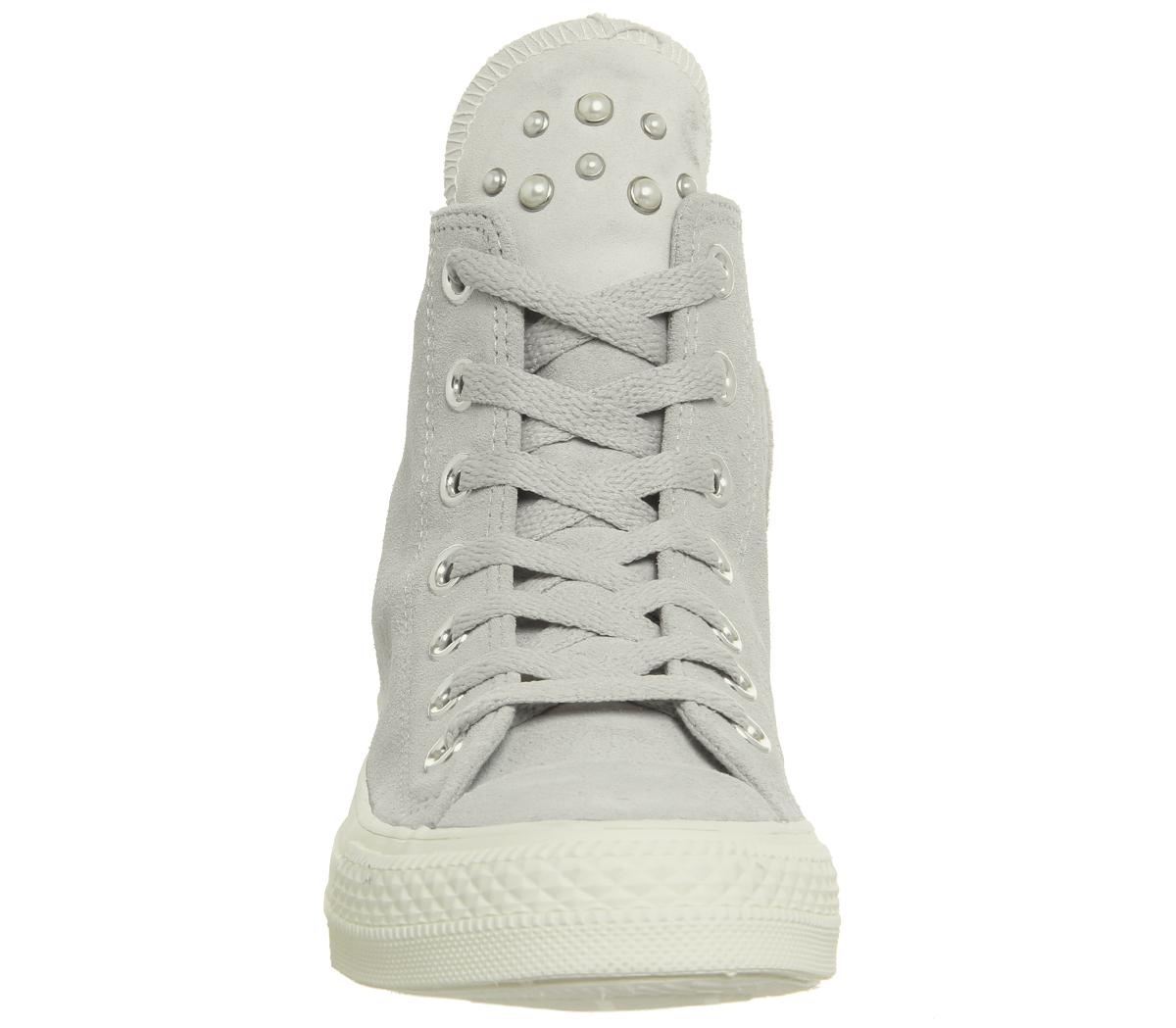 all star hi leather ash grey rose gold