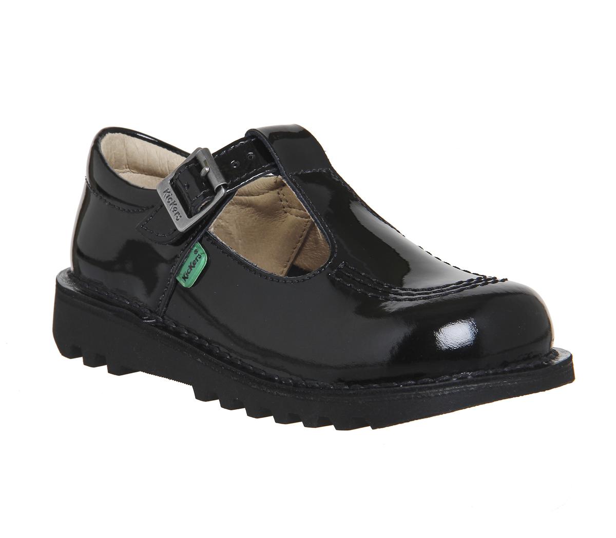 Kickers Kick T L Core – Scarpe Unisex Bambino E Ragazzo In Pelle, Chiusura Regolabile Con Cinturino, Tomaia A T, Suola Sintetica, Stile Classico