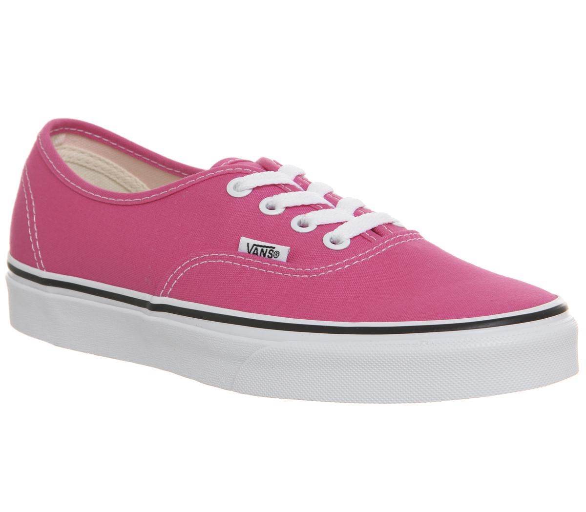 Vans Authentic Trainers Hot Pink True White Hers Trainers