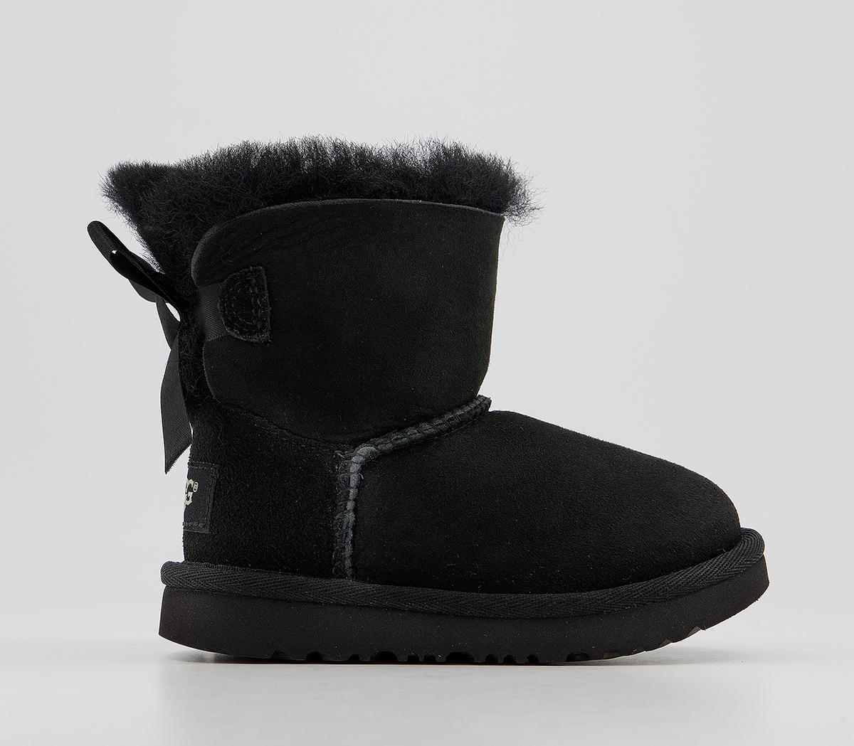 low black uggs with bows