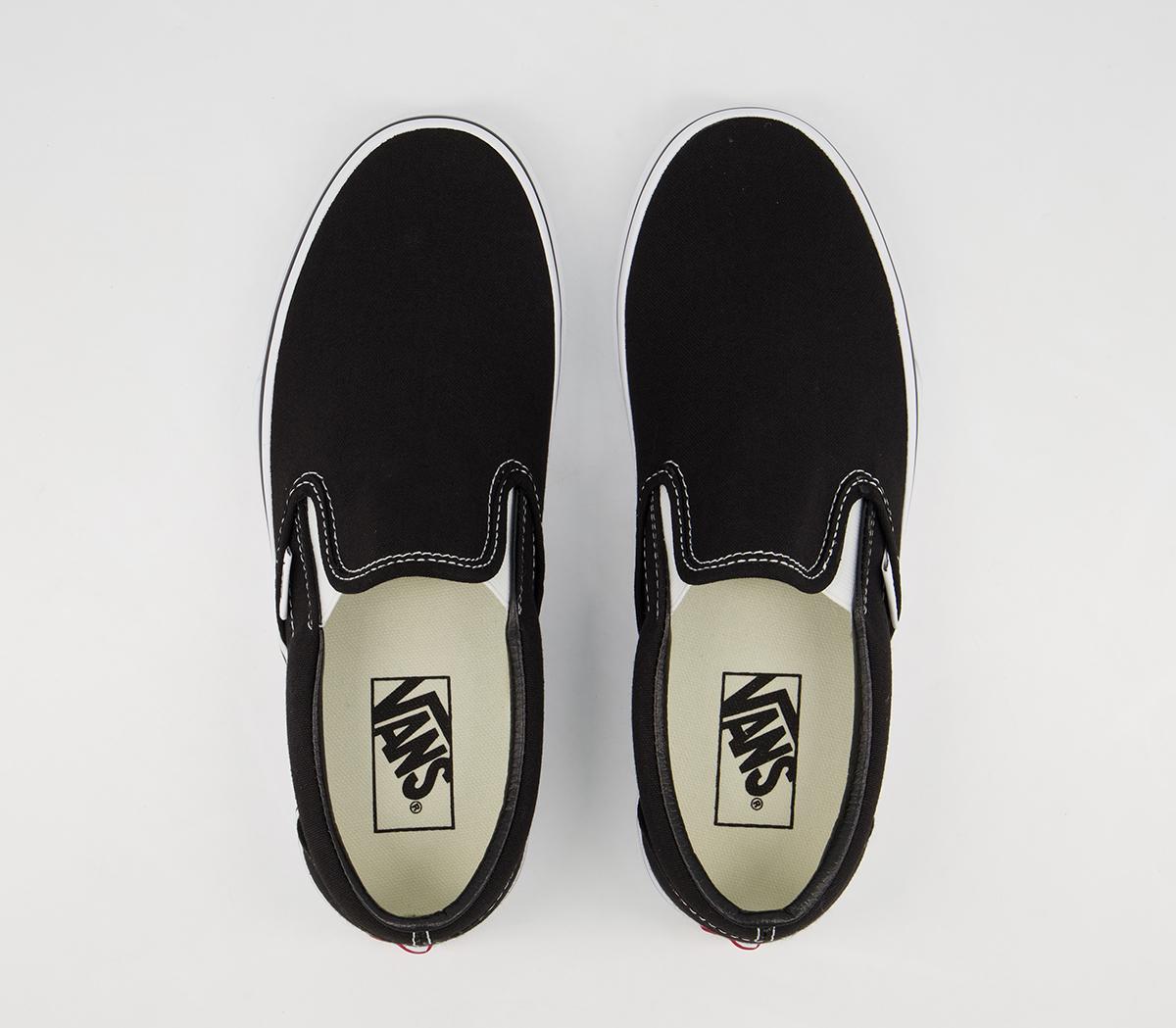 Vans Classic Slip On Trainers Black White - Unisex Sports