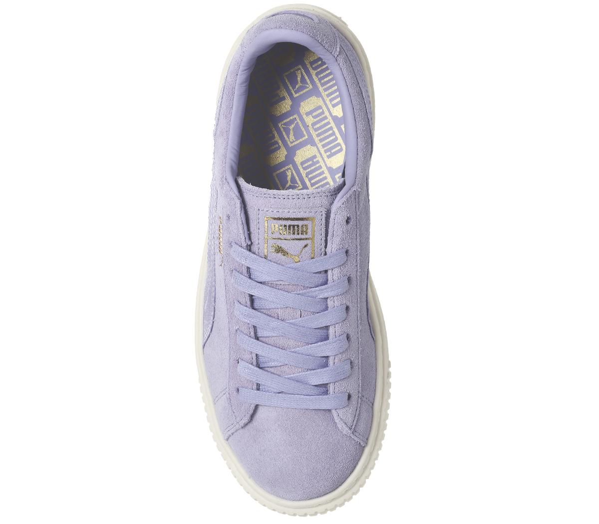 puma suede platform lavender