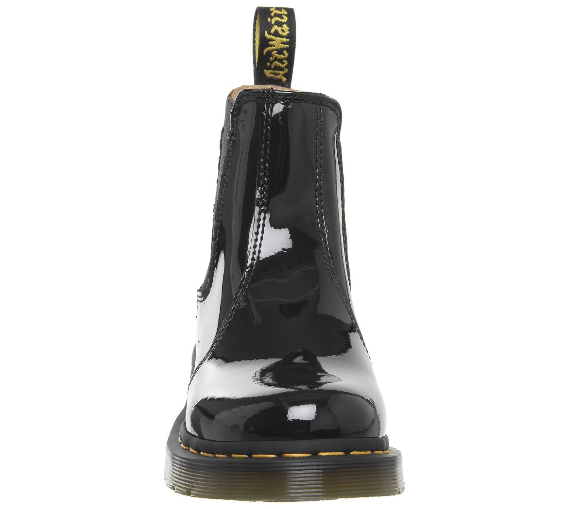 dr martens black patent boots size 5