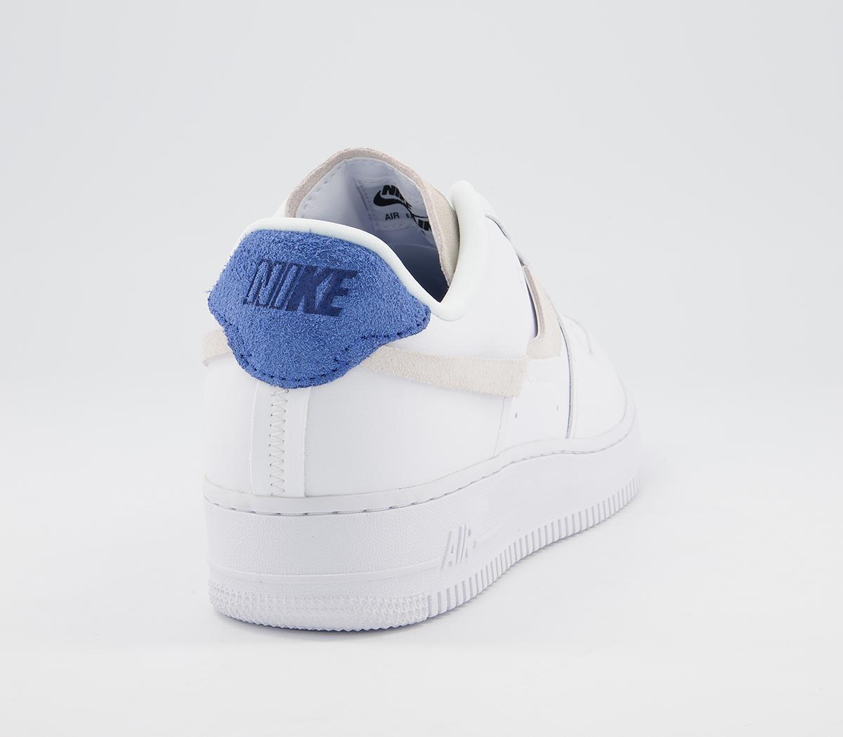 nike air force 1 07 white platinum tint game royal red