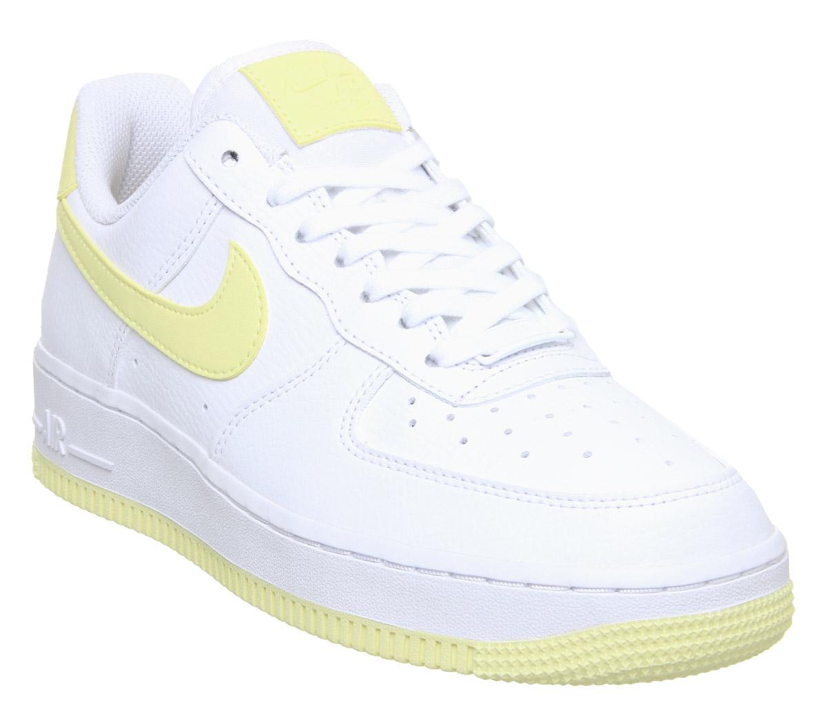 nike air force 1 07 trainers white bicycle yellow dark sulfur