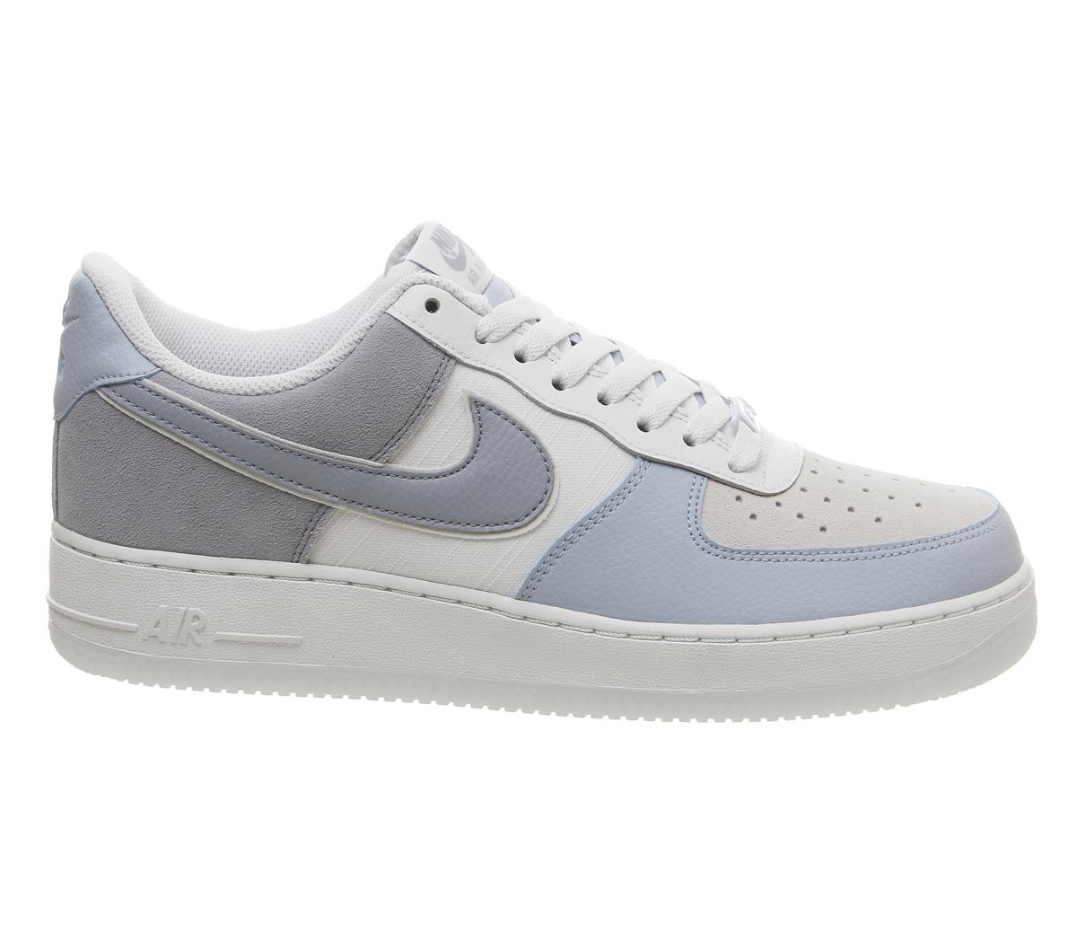 Nike Air Force 1 07 Trainers Armory Blue Obsidian Mist Off White - Sneaker herren