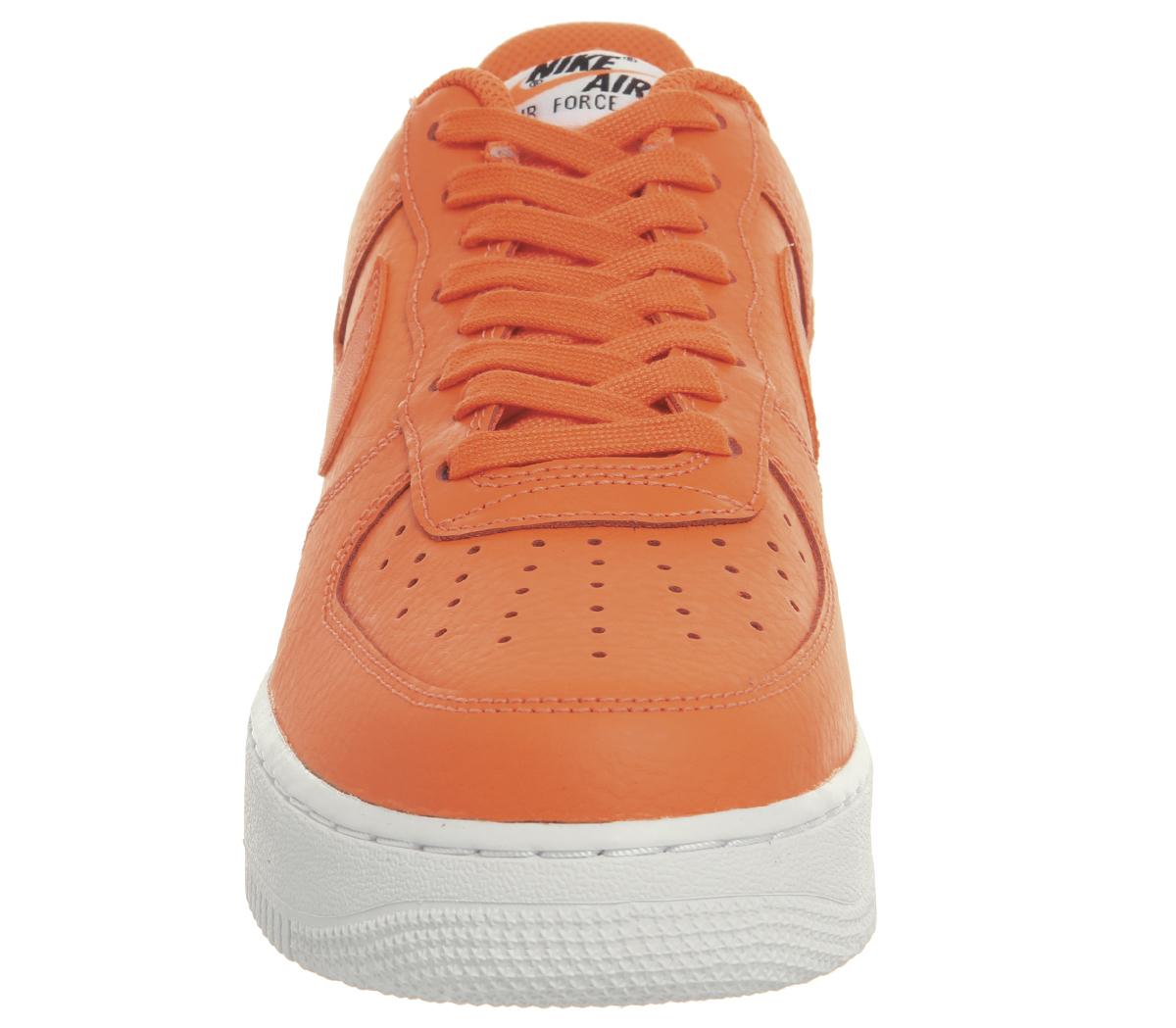 nike air force 1 07 trainers white black total orange jdi