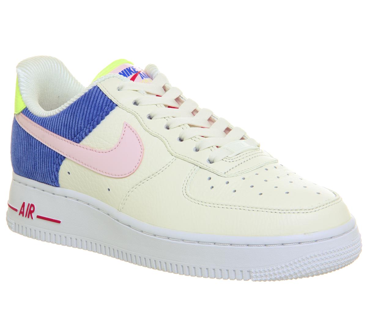 air force 1 blue and pink swoosh