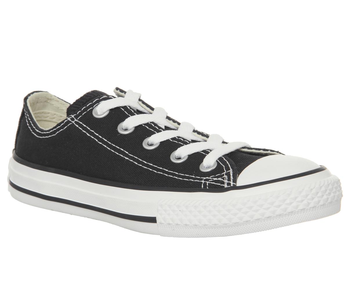 Converse All Star Low Youth Trainers Black White - Unisex