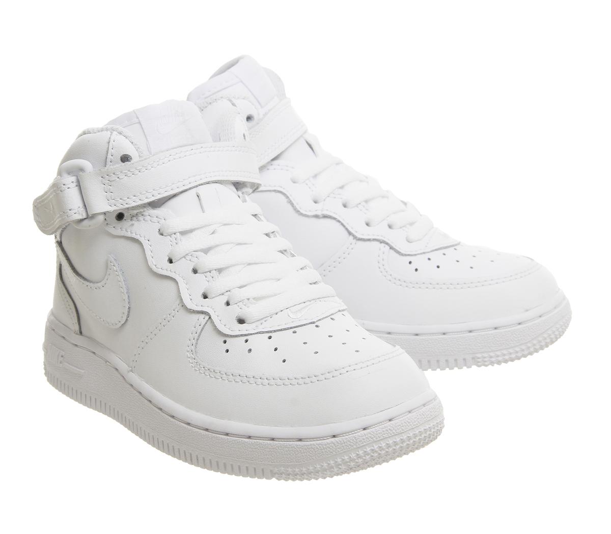 white air force ones youth