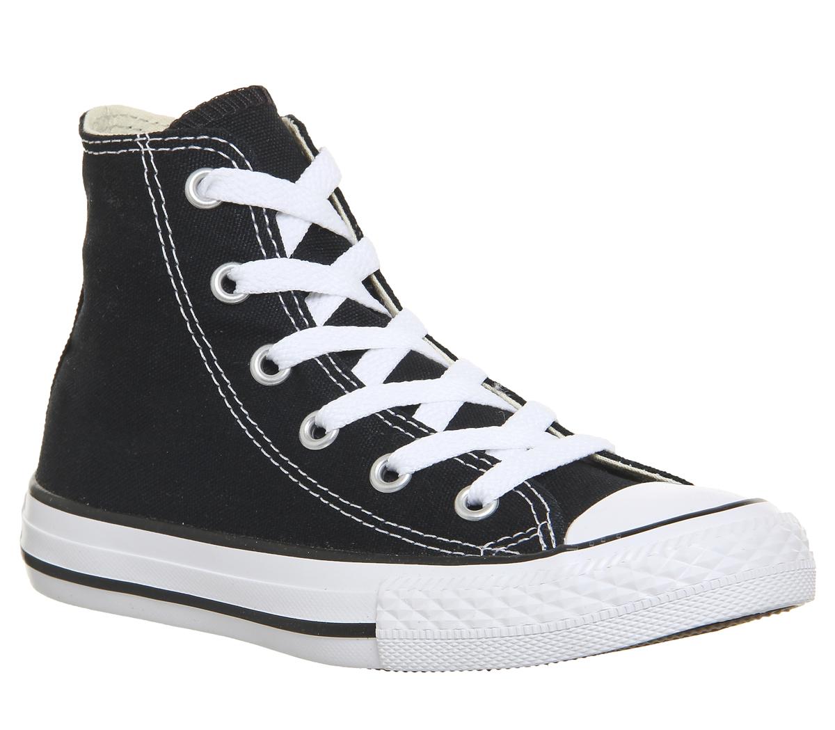 Converse All Star Hi Mid Sizes Black White - Unisex