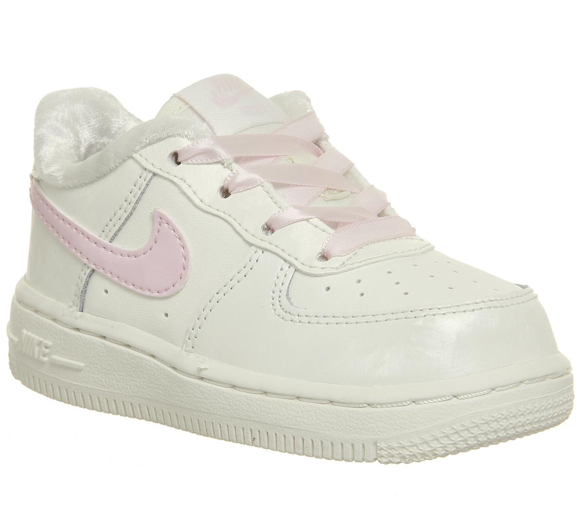 nike air force 1 white and pink junior