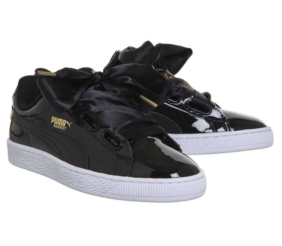 puma patent bow trainers