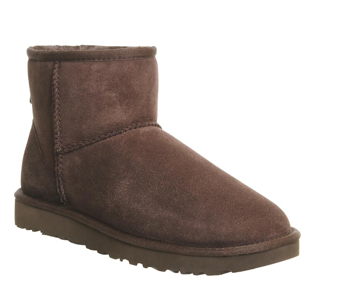 UGG Classic Mini II Chocolate Suede - Ankle Boots