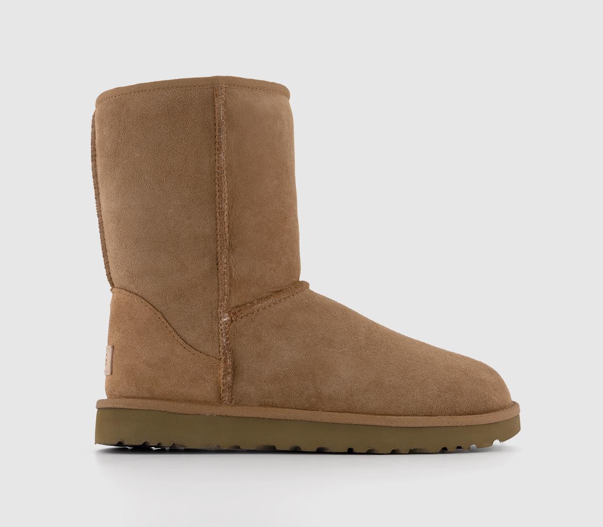 ugg classic short waterproof boot in chestnut