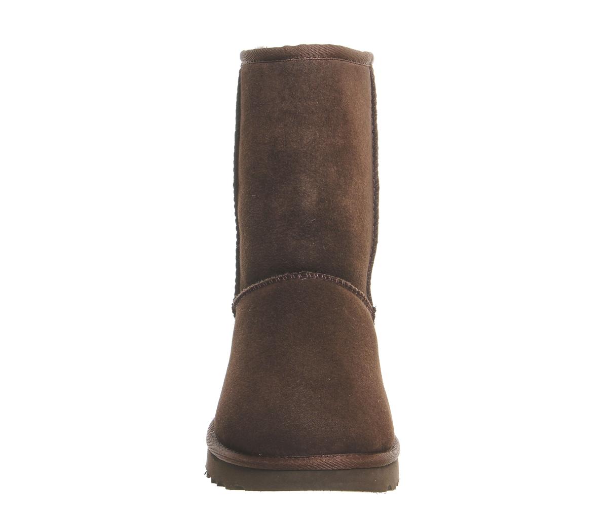 UGG Classic Short II Boots Chocolate Suede - Ankle Boots