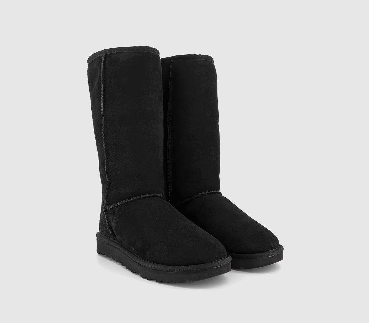 ugg high heel boots black