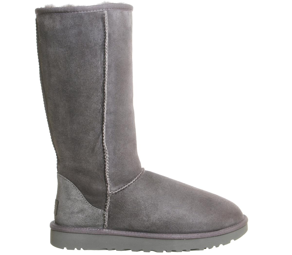 UGG Classic Tall II Boots Grey Suede - Knee High Boots