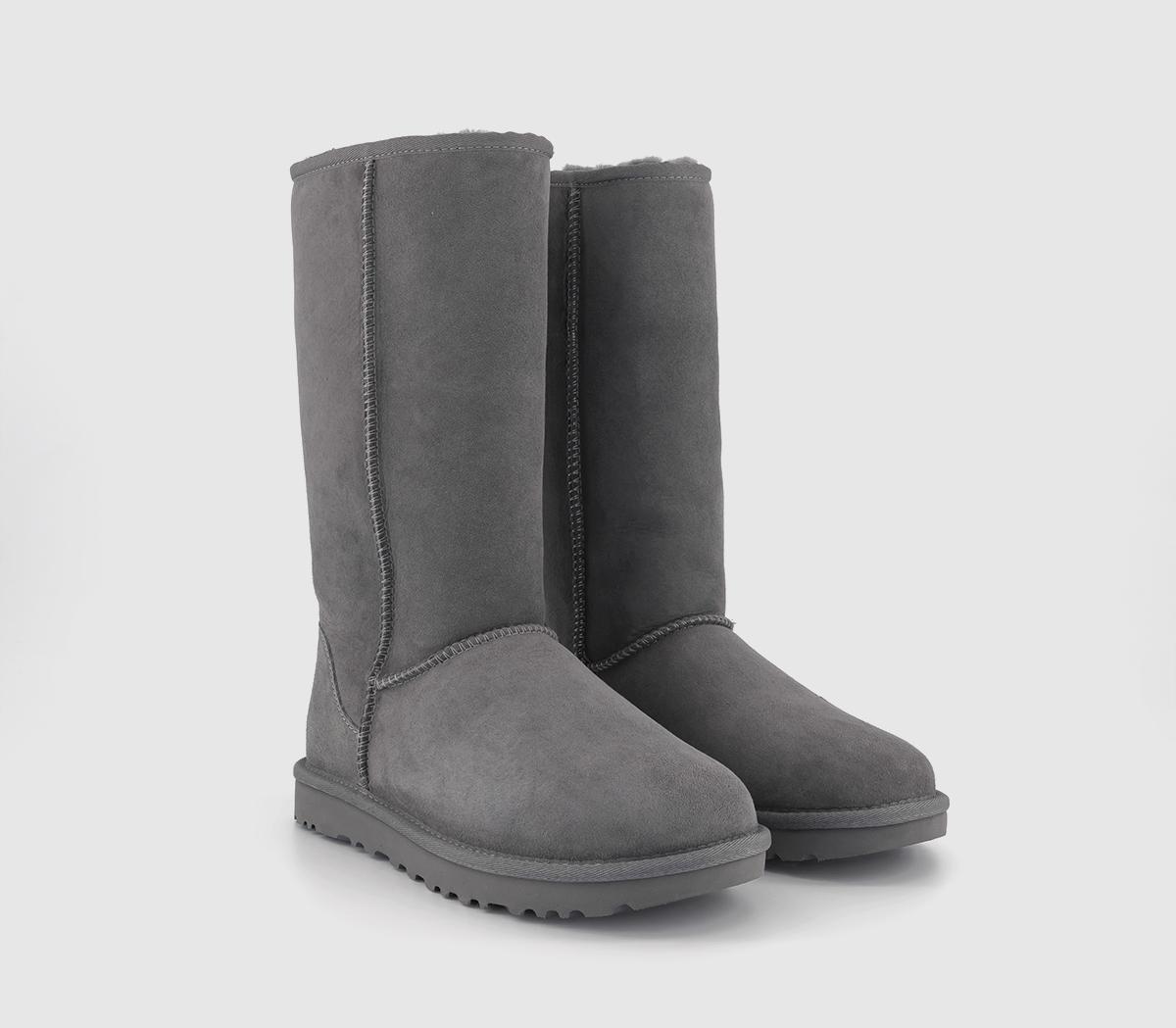 UGG Classic Tall II Boots Grey Suede - Knee High Boots