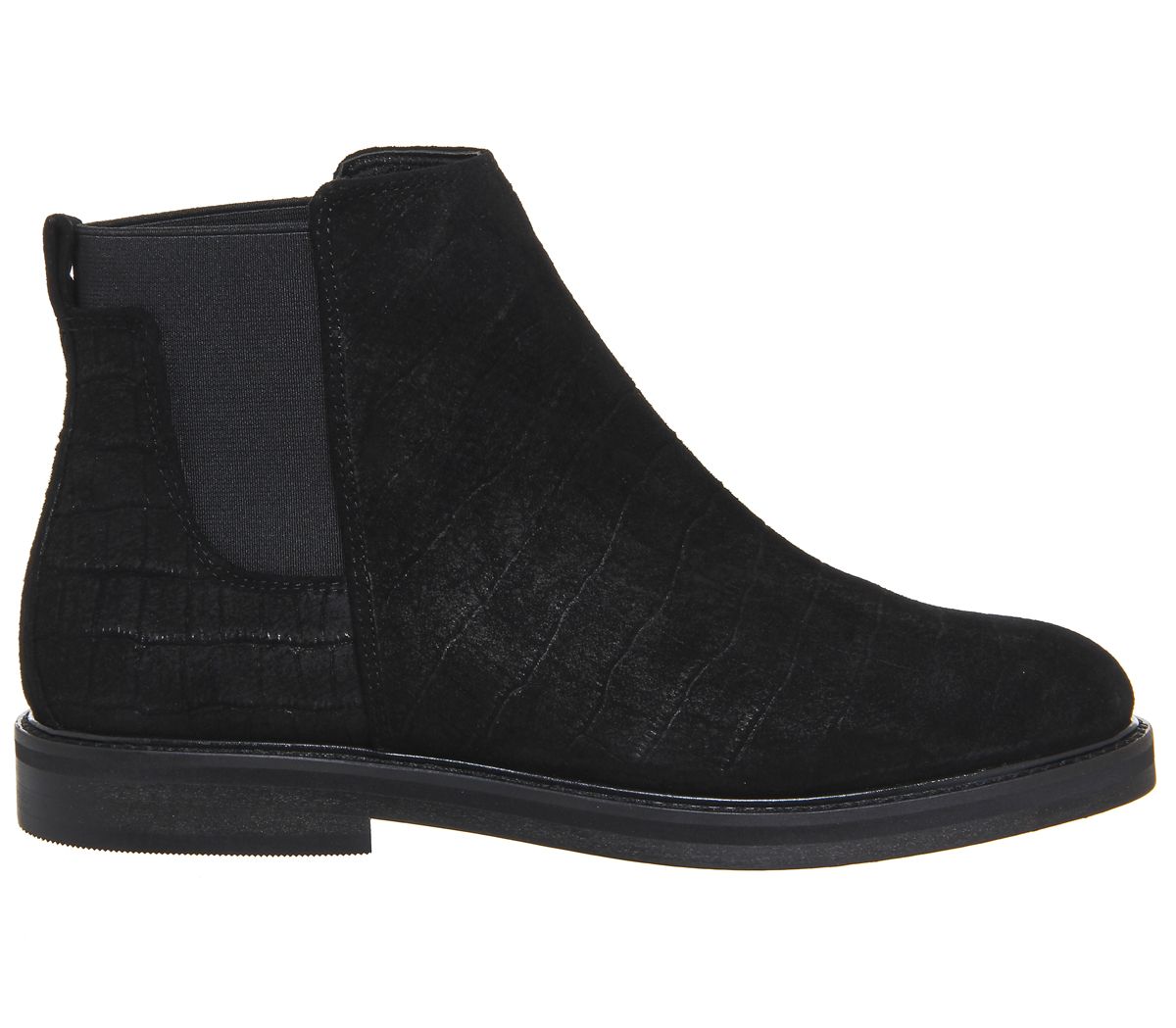 KDB Darcey Chelsea Boots Black Croc Embossed Nubuck - Ankle Boots